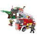 Конструктор Cogo Fire Пожежа 3619, машина, дерев'яний будиночок, блоковий, 411 дет., іграшка