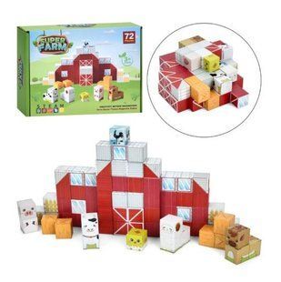 Дитячий магнітний конструктор Super Farm (Ферма, 72 елементи) JM902