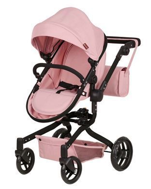 Коляска для ляльки 2 в 1 CARRELLO FORTUNA (з сумкою) 9695+BAG POWDER PINK