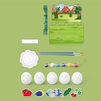 Набор для творчества Цветной мир Динозаврики (5 яиц, краски) 4FUN Game Club 55635