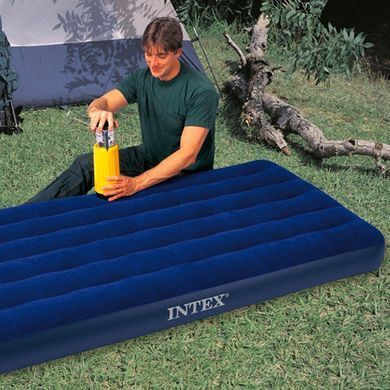 Матрац надувний велюровий Intex 64757 одномісний 191 х 99 х 25см, басейн, для сім'ї надувне ліжко для сну