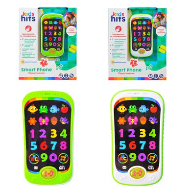 Телефон Kids Hits KH03/002, Перші знання, Smart Phone, музичний, розвиваючий, світло, іграшка для дітей