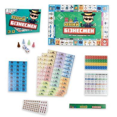 Настольная игра Юный Бизнесмен 30341 Strateg УКР, развлекательная экономическая стратегия, монополия менеджер