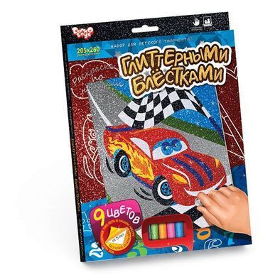Раскраска глиттерными блестками DankoToys&nbsp;РГН-02-01 набор для детского творчества картина по номерам для детей