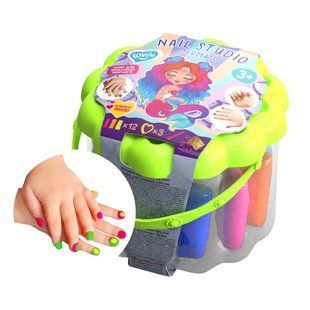 Набор для лепки с тестом Mermaid Nail studio ТМ Lovin 41150 в ведерке маникюр наклейки блестки пластилин Ловин