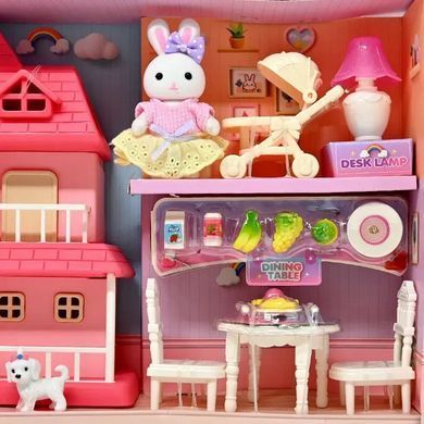 Игровой набор мебели с флоксовыми животными Домик 6718