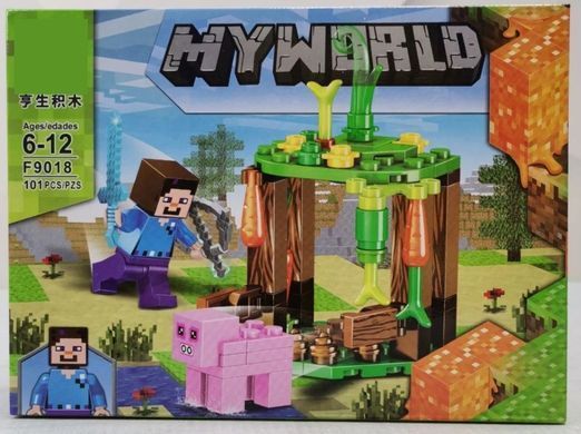 Конструктор пластиковый MyWorld Кубический мир (101-103 дет.) F 9018