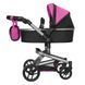 Коляска для куклы 2 в 1 CARRELLO FORTUNA (с сумкой) 9695+BAG ROSE RED