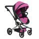 Коляска для куклы 2 в 1 CARRELLO FORTUNA (с сумкой) 9695+BAG ROSE RED