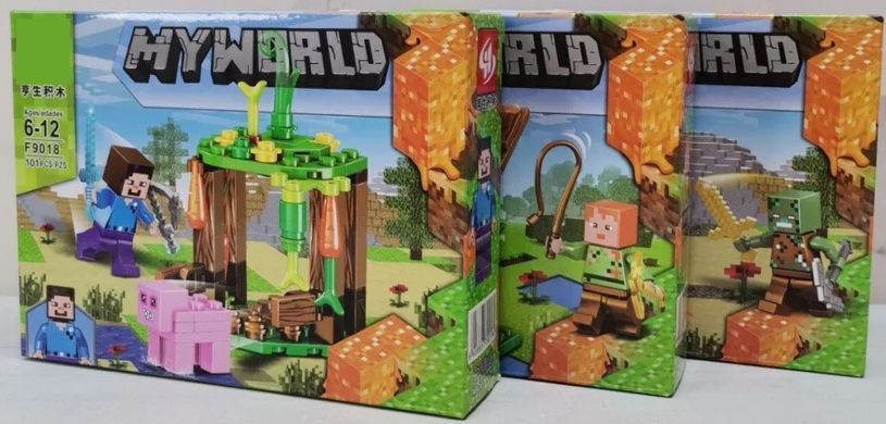 Конструктор пластиковый MyWorld Кубический мир (101-103 дет.) F 9018