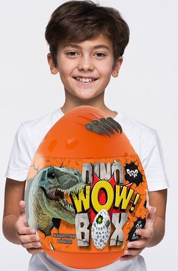 Яйце сюрприз Dino WOW Box Danko Toys DWB-01-01 Дитячий набір для креативної творчості дітей 25 предметів