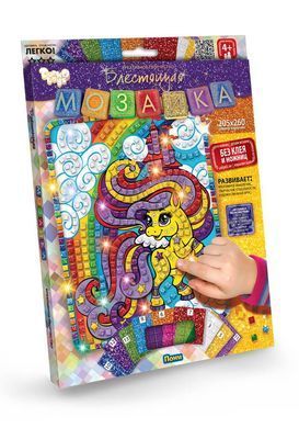 Набор для творчества Блестящая мозаика Danko Toys БМ-02-01 картинка наклейки без клея для детей