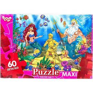 Дитячий пазл Максі 60 ел. с.10 "Русалочка" Danko Toys Mx60-10-02