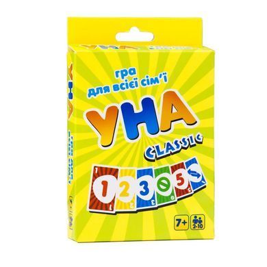 Настільна гра УНА classic 7015 Strateg УКР, дитяча, карткова, розважальна, уно для дітей, сім'ї