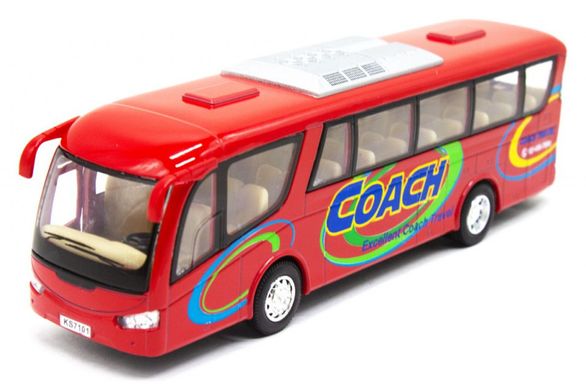 Модель автобус Coach 7'' KS7101W Kinsmart металлический инерционный машинка игрушка для детей Кинсмарт Kinsfun