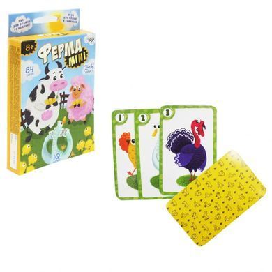Настольная игра Ферма mini Danko Toys G-FM-01, развлекательная, карточная, УКР, игра для всей семьи