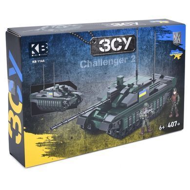 Конструктор Военная техника ВСУ (407 дет, танк Challenger 2) KB 1144