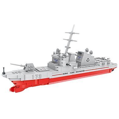 Конструктор Cogo World military Эсминец 052D, 3387, крейсер, военный корабль, блочный 744 дет. игрушка Warship