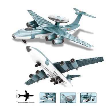 Детский конструктор Самолет KJ-2000 Wange Toys 5005, 285 дет. пластиковый блочный