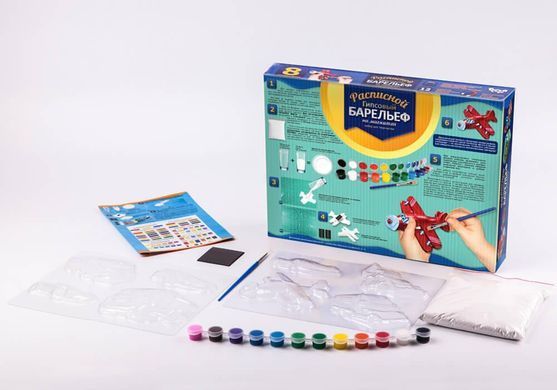 Набір для творчості Розписний гіпсовий барельєф Danko Toys РГБ-01 форми фарби дитячий креатив для дітей