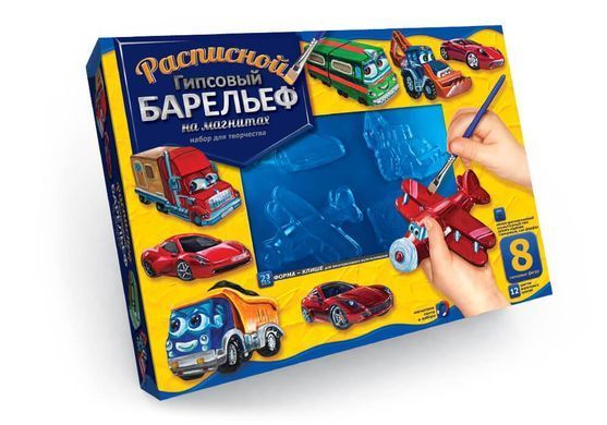 Набір для творчості Розписний гіпсовий барельєф Danko Toys РГБ-01 форми фарби дитячий креатив для дітей