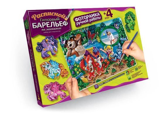 Набір для творчості Розписний гіпсовий барельєф Danko Toys РГБ-01 форми фарби дитячий креатив для дітей
