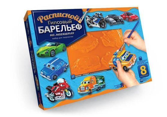 Набір для творчості Розписний гіпсовий барельєф Danko Toys РГБ-01 форми фарби дитячий креатив для дітей