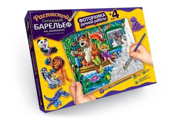 Набір для творчості Розписний гіпсовий барельєф Danko Toys РГБ-01 форми фарби дитячий креатив для дітей