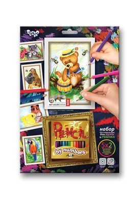 Картина за номерами Pencil by numbers PBN-01-01 Danko toys заготовка олівець креатив творчість для дітей