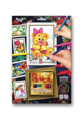 Картина за номерами Pencil by numbers PBN-01-01 Danko toys заготовка олівець креатив творчість для дітей