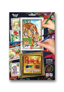 Картина за номерами Pencil by numbers PBN-01-01 Danko toys заготовка олівець креатив творчість для дітей