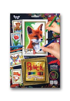 Картина за номерами Pencil by numbers PBN-01-01 Danko toys заготовка олівець креатив творчість для дітей