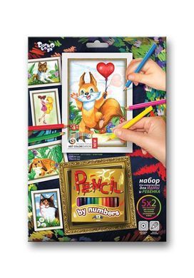 Картина за номерами Pencil by numbers PBN-01-01 Danko toys заготовка олівець креатив творчість для дітей
