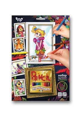 Картина за номерами Pencil by numbers PBN-01-01 Danko toys заготовка олівець креатив творчість для дітей