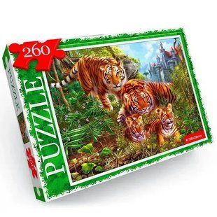Класичний дитячий пазл "Тигри" 260 ел. с.13 Danko Toys C260-13-02