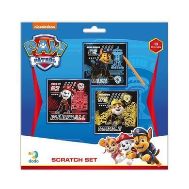 Набор Гравюр Paw Patrol Dodo 200193, Щенячий патруль, 3 картинки, царапка, scratch, Додо, детское творчество,