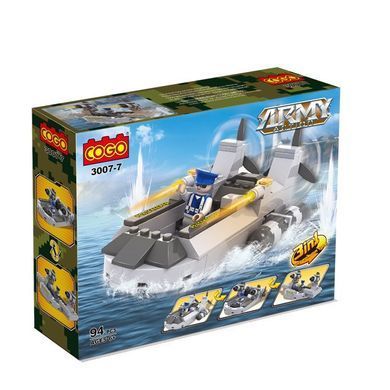 Конструктор Cogo Military 3 в 1 Военная техника 3007-1/8, армия, 90-95 деталей, фигурки, блочный, совместим