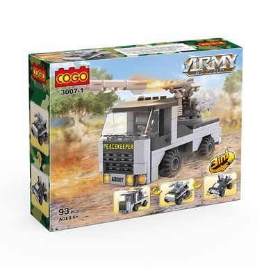 Конструктор Cogo Military 3 в 1 Военная техника 3007-1/8, армия, 90-95 деталей, фигурки, блочный, совместим