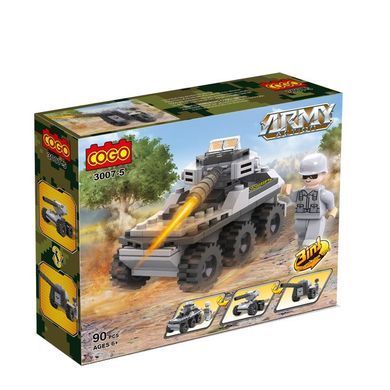 Конструктор Cogo Military 3 в 1 Военная техника 3007-1/8, армия, 90-95 деталей, фигурки, блочный, совместим