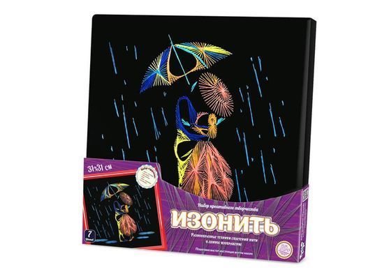 Набор для творчества Изонить Danko Toys IZN-01-06 холст со схемой деревянный подрамник мулине для детей