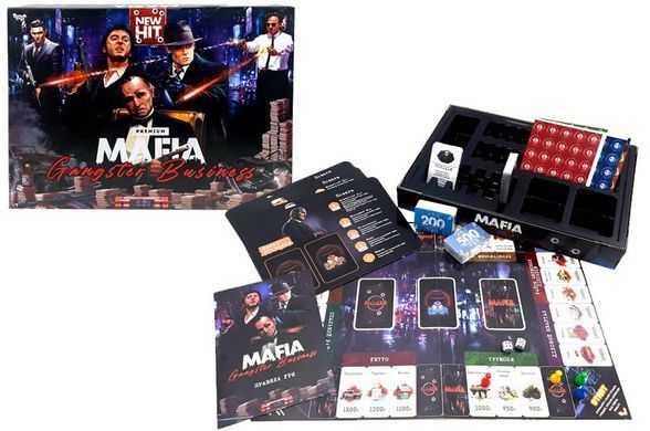 Настільна гра Мафія MAF-03-01U, Danko Toys, Mafia Gangster Business Premium, УКР, карткова гра для компаній