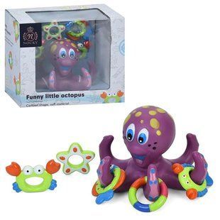 Игра для купания Кольцеброс-осьминог (5 игрушек-колец) 8922