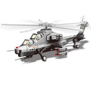 Дитячий конструктор Бойовий вертоліт WZ-10 Wange 4002, 283 дет пластик блоковий для дітей
