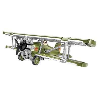 Конструктор Cogo World military Військовий літак 7902, гвинтовий винищувач, блоковий, 533 дет., іграшка, War Fighter