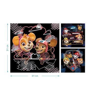 Набор Гравюр Paw Patrol Dodo 200194, Щенячий патруль, 3 картинки, царапка, scratch, Додо, детское творчество,