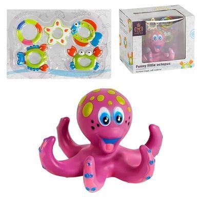 Игра для купания Кольцеброс-осьминог (5 игрушек-колец) 8922