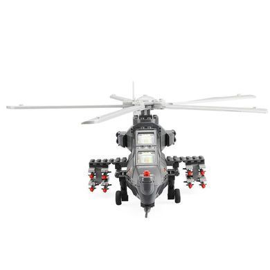 Детский конструктор Боевой вертолет WZ-10 Wange 4002, 283 дет пластик блочный детей