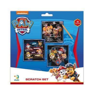 Набор Гравюр Paw Patrol Dodo 200194, Щенячий патруль, 3 картинки, царапка, scratch, Додо, детское творчество,