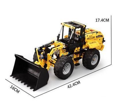 Конструктор на радіокеруванні Трактор-навантажувач CaDa Wheel loader C51058W дитячий 491 деталь пульт КаДа