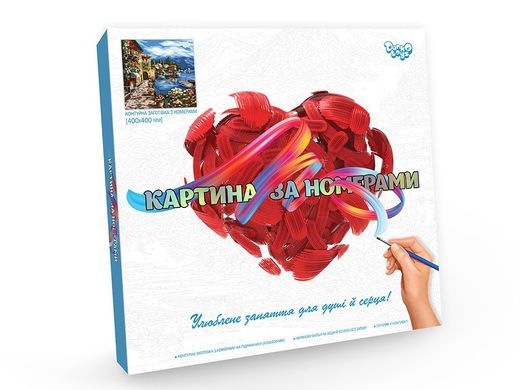 Картина по номерам Набережная KpN-02-09U Danko toys 40*40 см набор для росписи краски кисточка для детей